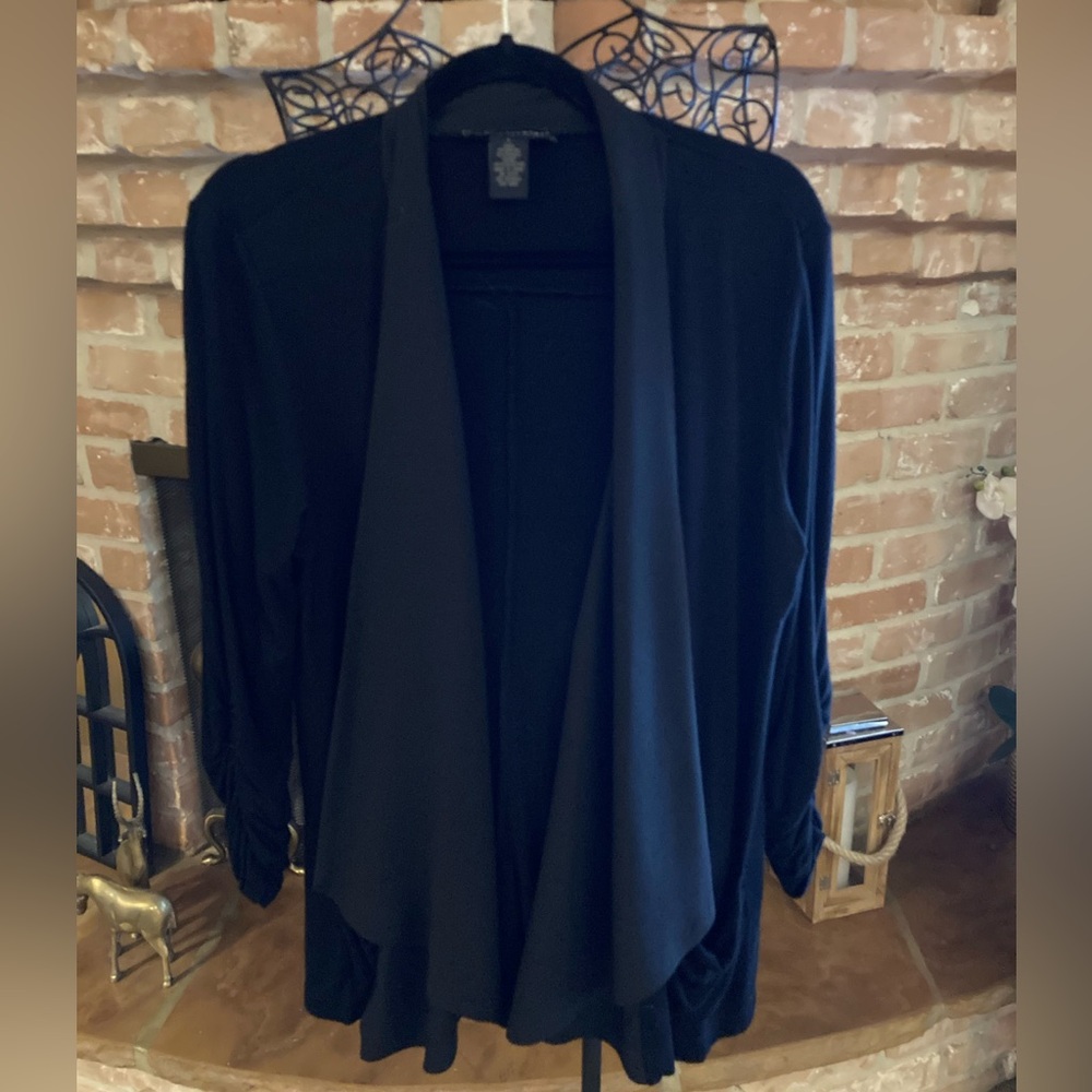 Grace Elements Elegant Black Cardigan/Cape Like Jacket